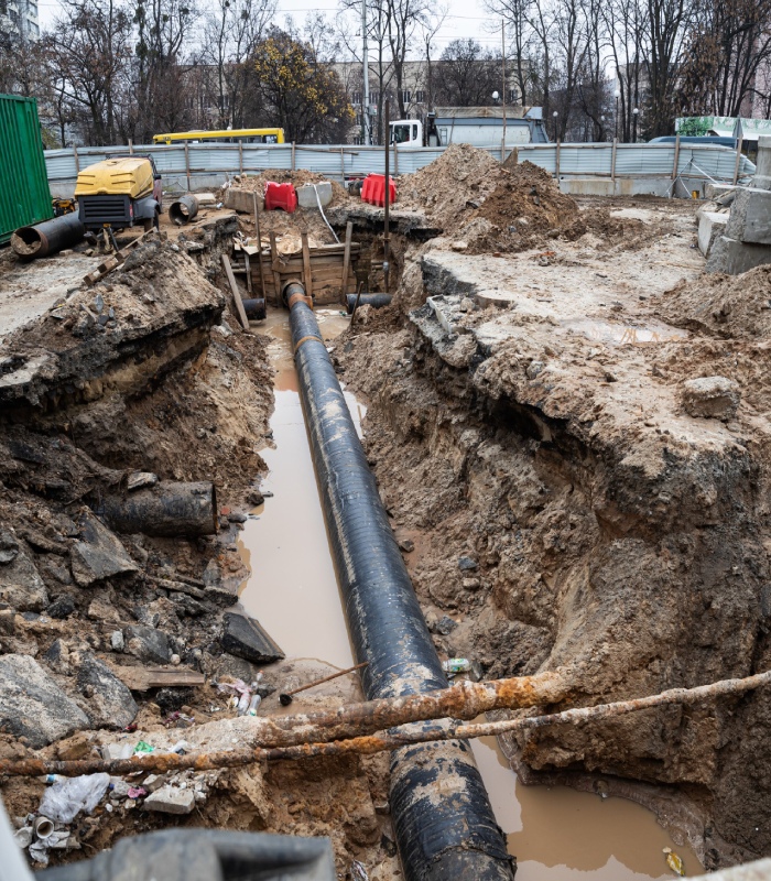 Pose de canalisation d’assainissement