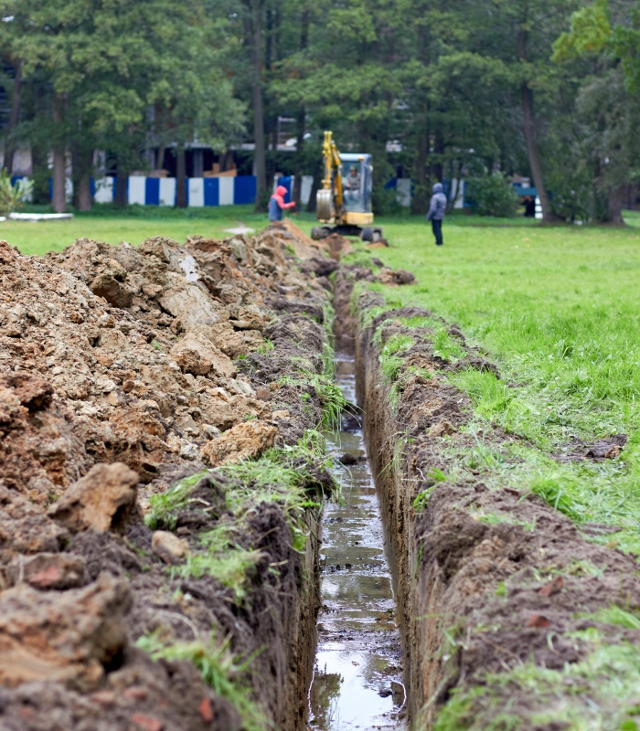 Travaux d’assainissement en tranchée